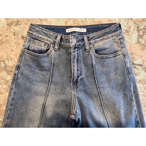 Altar'd State Denim - ALTAR'D STATE Women 25 Blue Wash Flare Leg Jeans 70's Vibe Streetcore Minimalist